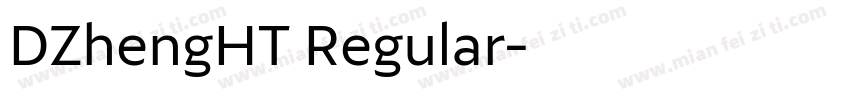 DZhengHT Regular字体转换
